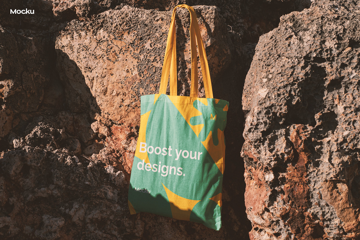 Summer Tote Bag Mockups, a Merchandise Mockup by Mocku (Photo 2 of 12)