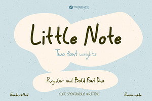 Little Note Handwritten Font Duo