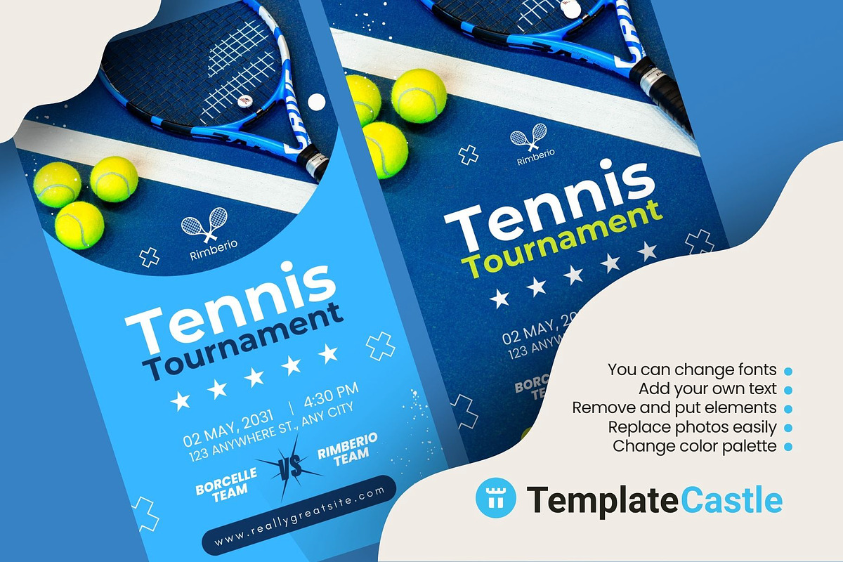 Tennis Tournament Canva Template, a Design Template by TemplateCastleStore (Photo 6 of 6)