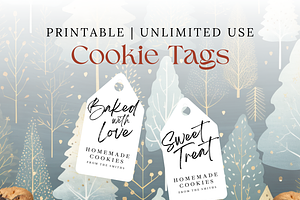 Christmas Cookie Tags, a Business Card Template by Launch & Grow Studio