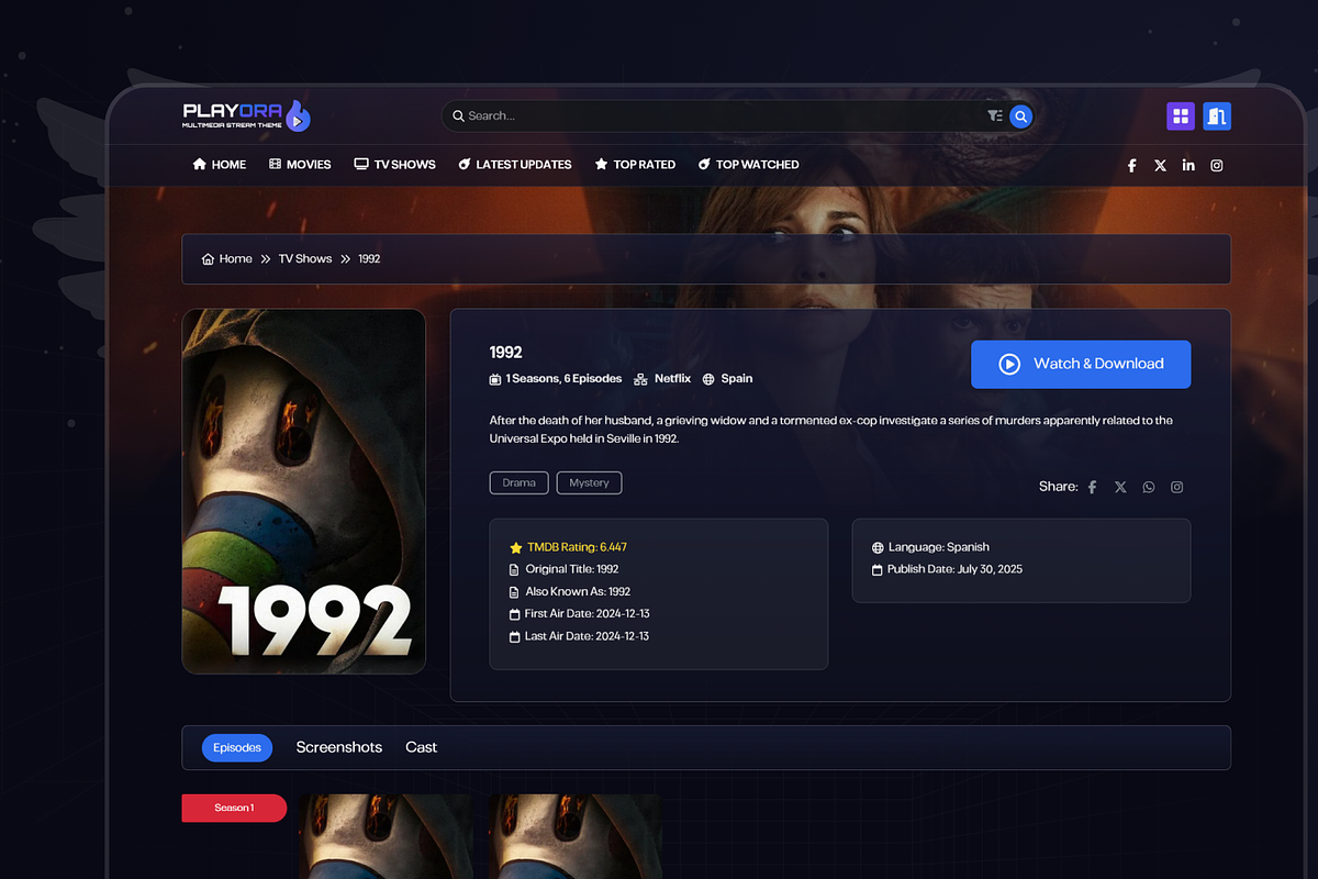Playora - Movie & TV Streaming Theme preview 7
