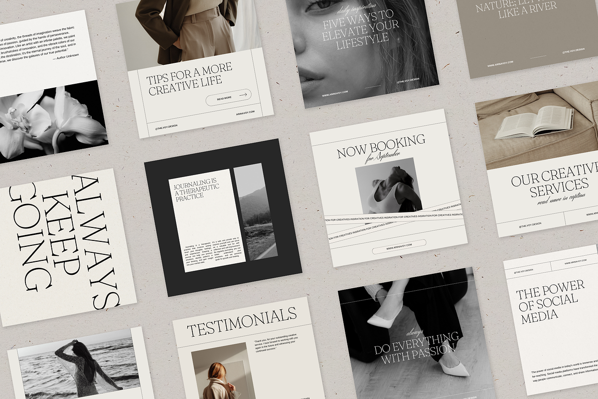 Vanilla Instagram Canva Templates, a Social Media Template by The Voy Design (Photo 5 of 10)