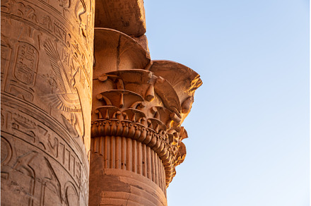 Carvings of the capitals of columns