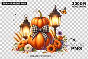 Pumpkin Lantern Autumn Harvest PNG, a Seasonal Illustration by Creative Arslan (Thumbnail 2 of 3)