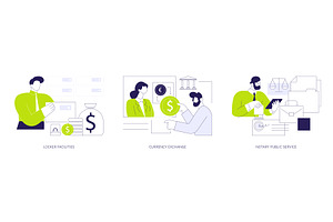 Bank services isolated cartoon, a Finance Illustration by Visual Generation