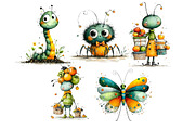 Whimsical Insects Clipart Bundle, an Illustration by DreamPrint404 (Thumbnail 4 of 4)