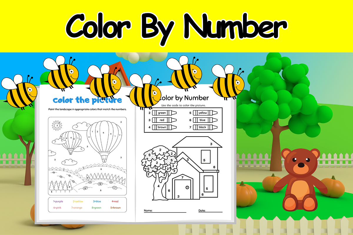 Color By Number Spring Pages, a Templates & Theme by Premium Digital Templates (Photo 1 of 3)