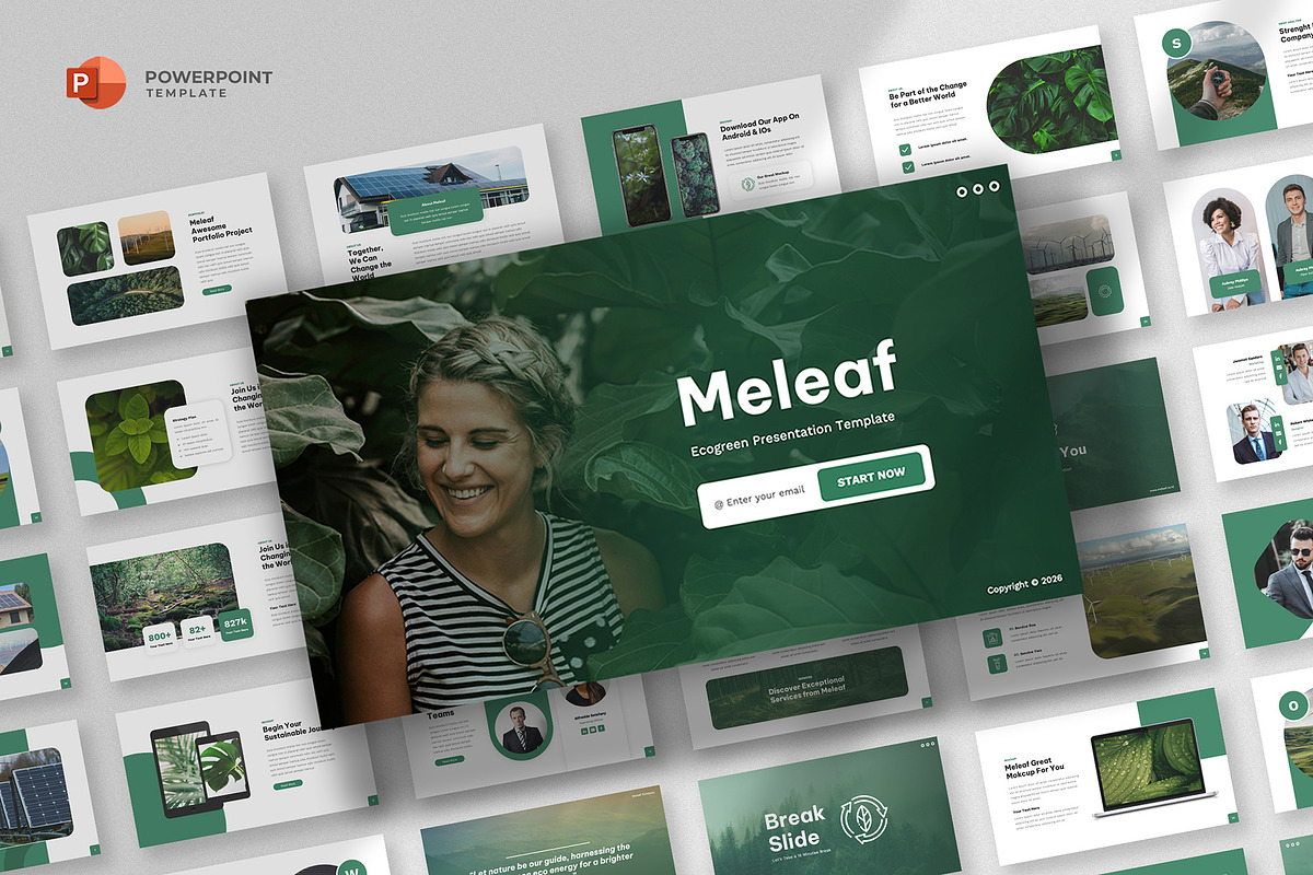 Ecology Sustainability Powerpoint, a Presentation Template by fluffstudio (Photo 1 of 5)