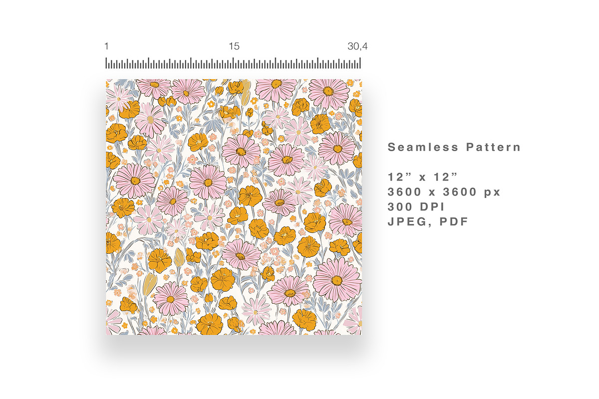 6 Seamless Pattern: Daisy, a Pattern Graphic by StudioCitra (Photo 6 of 10)