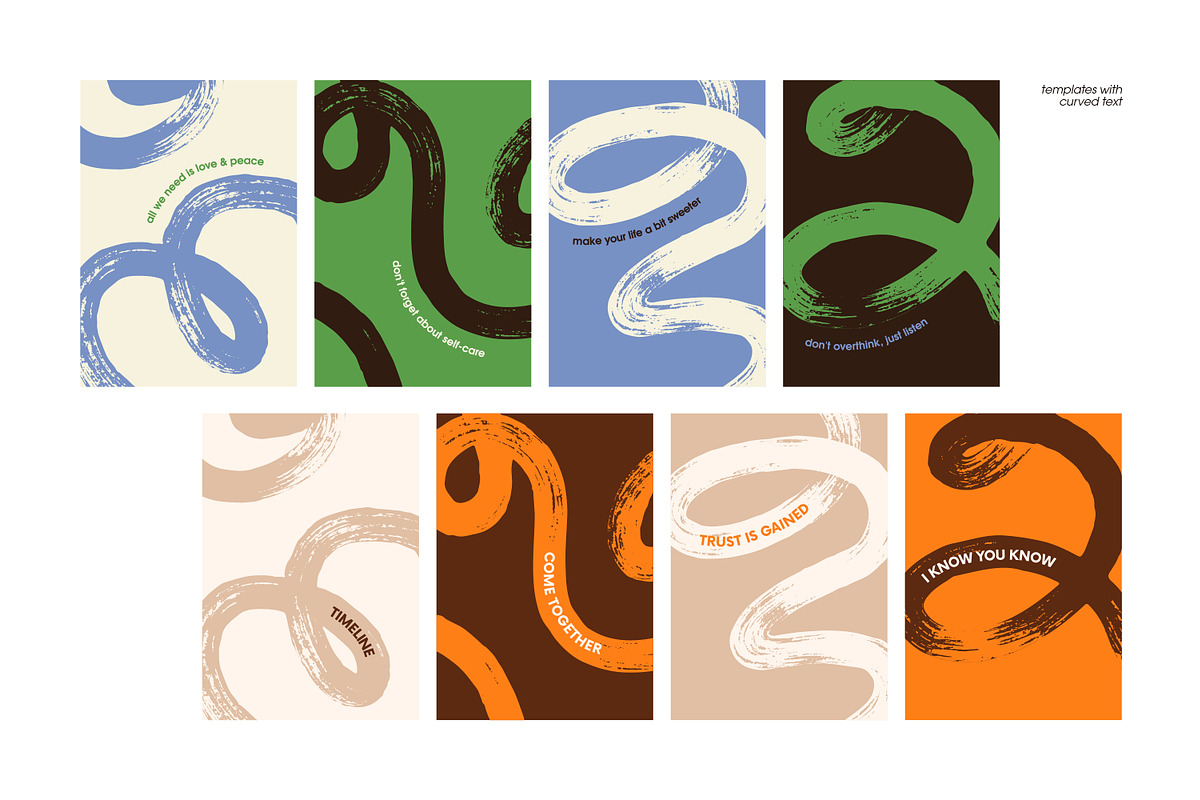 Abstract brushstrokes posters, cards, a Decorative Illustration by Good Studio (Photo 2 of 5)