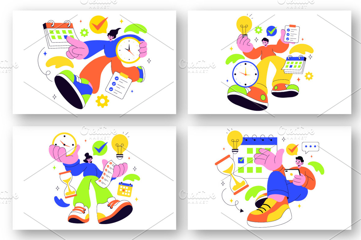 10 Time Management Planning, a Person Illustration by denayunebgt (Photo 2 of 4)