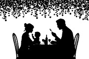 Minimalist family eating dinner, an Illustration by Amazin_art (Thumbnail 12 of 17)