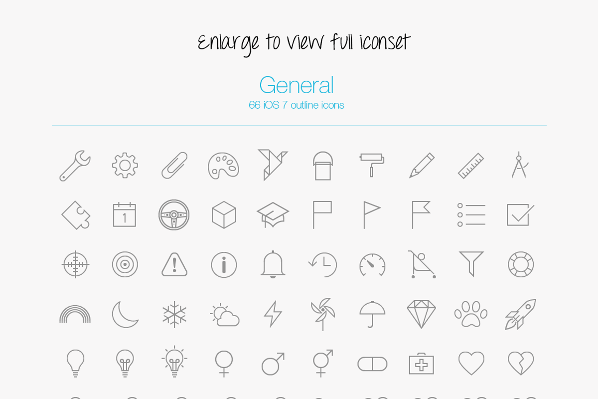 iOS 7 Tab Bar Icons by PixelLove.com, an Icon by PixelLove (Photo 2 of 3)