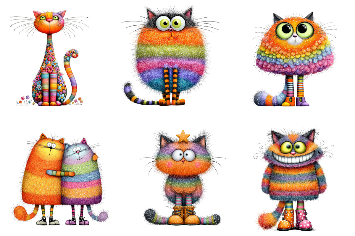 Whimsical Funny Cat, an Illustration by CreationArt (Photo 3 of 5)