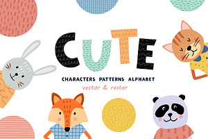 Cute Characters Patterns & Alphabet