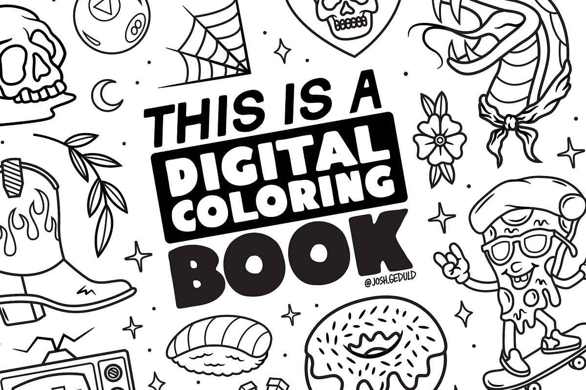 Skulls & Slices Coloring Book, an Outline Icon by Joshgeduld (Photo 1 of 3)