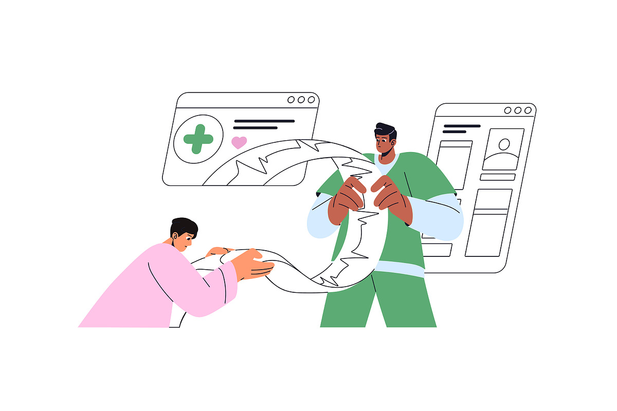 Online medicine, pharmacy store set, a Healthcare Illustration by PaperTrident (Photo 3 of 13)