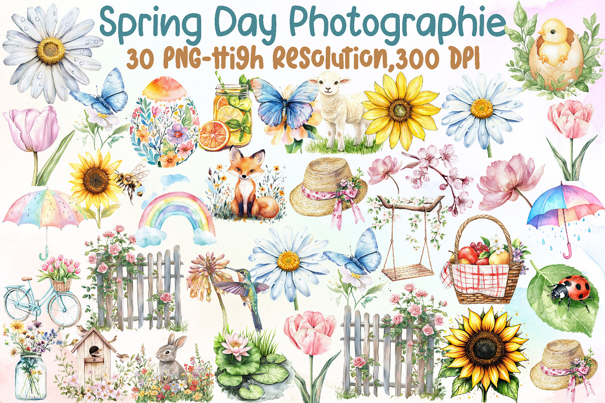 Spring Day Photographie Clipart, an Illustration by Sublimation Artist (Photo 1 of 6)