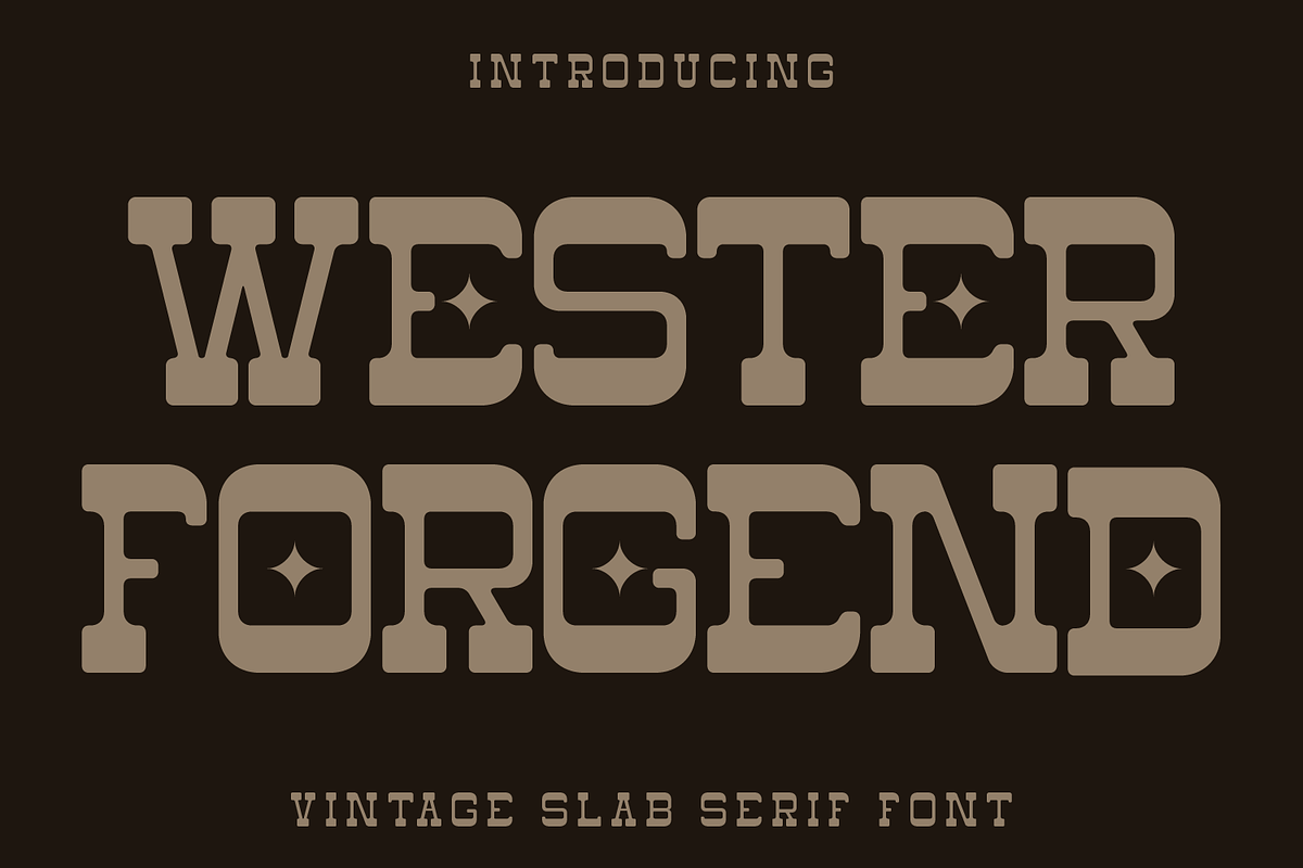 Wester Forgend – Vintage Slab Serif, a Slab Serif Font by Randi Irvan | Rvandtype (Photo 1 of 10)