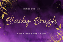 Blacky Brush - Dry Brush Script Font