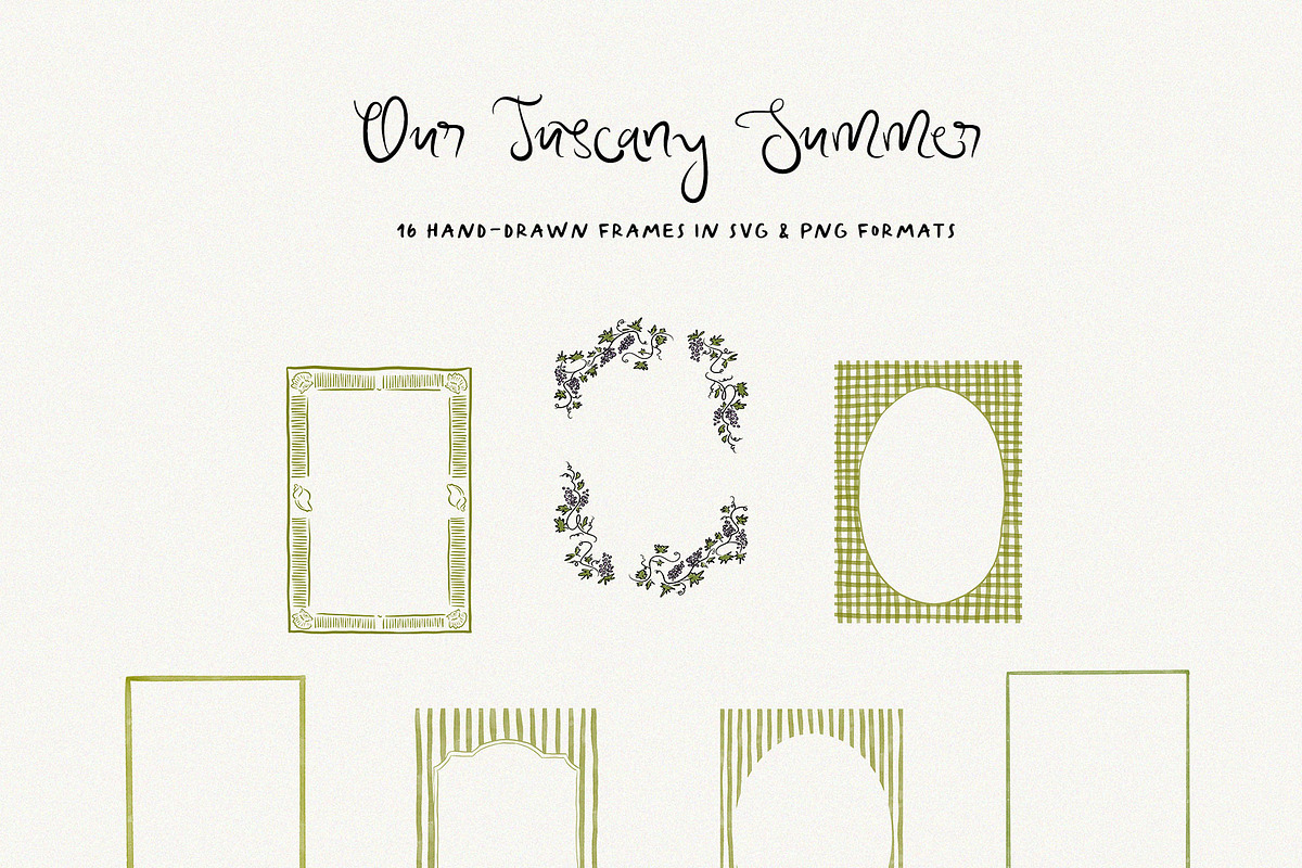 Hand Drawn Tuscany Wedding Clipart, an Illustration by Calamar Studio (Photo 18 of 23)