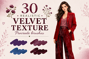 Realistic Procreate Velvet Texture