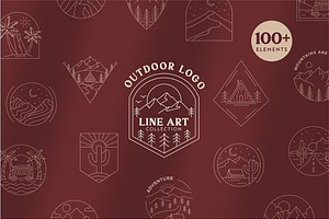 Outdoor Line Art Graphic Set