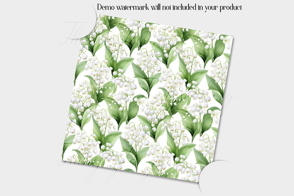 Seamless Lily of the Valley Papers, a Pattern Graphic by ThingsbyLary (Photo 9 of 10)