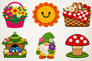 Hello Spring Faux Crochet PNG Bundle, an Illustration by RobertsArt (Thumbnail 5 of 6)