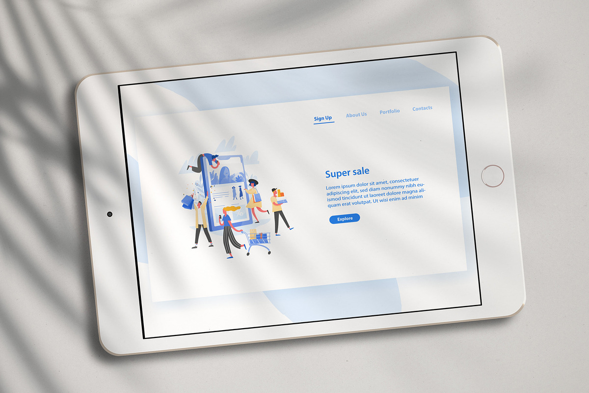 Super sale banner, a Person Illustration by Good Studio (Photo 3 of 3)