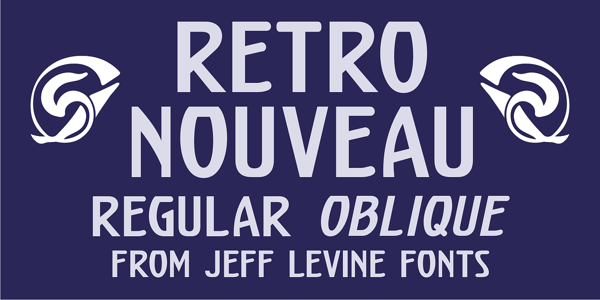 Retro Nouveau JNL, a Sans Serif Font by Jeff Levine Fonts