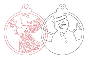 Christmas Scene Laser Cut SVG, a Decorative Illustration by Creative Art (Thumbnail 3 of 3)