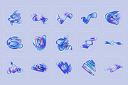 3D Glass Waves - 93 illustrations, an Object Graphic by assetpro.design (Thumbnail 2 of 15)