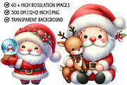 Adorable Santa Clipart, an Illustration by Pixels.Craft (Thumbnail 4 of 6)