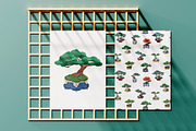 Bonsai, Japan trees set + patterns, a Decorative Illustration by Good Studio (Thumbnail 9 of 9)