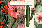 Cactus Flower Retro Art Designs, a Pattern Graphic by karenfoleyphoto (Thumbnail 1 of 18)