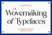 Wovemaking of Typeface, a Serif Font by RockboyStd (Thumbnail 1 of 12)