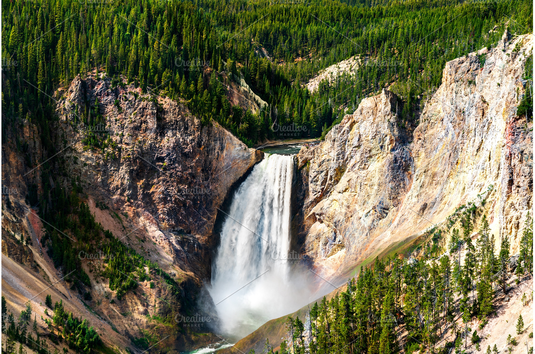 Lower Falls of the Yellowstone River, a Nature Photo by Leonid Andronov