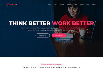 Valobasha - One Page Parallax, a HTML Template by helenshop