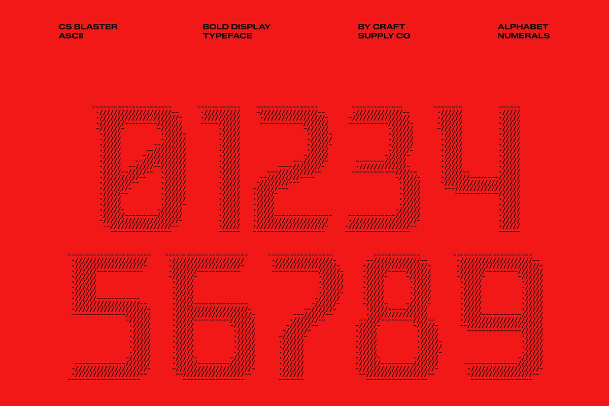 CS Blaster Ascii, a Sans Serif Font by Craft Supply Co. (Photo 5 of 8)