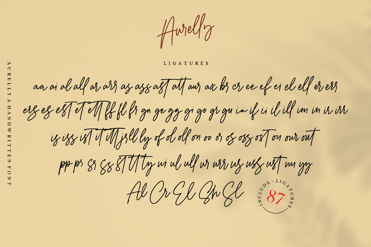 Aurelly Signature, a Script Font by Megi Satyo Widodo (Photo 14 of 16)