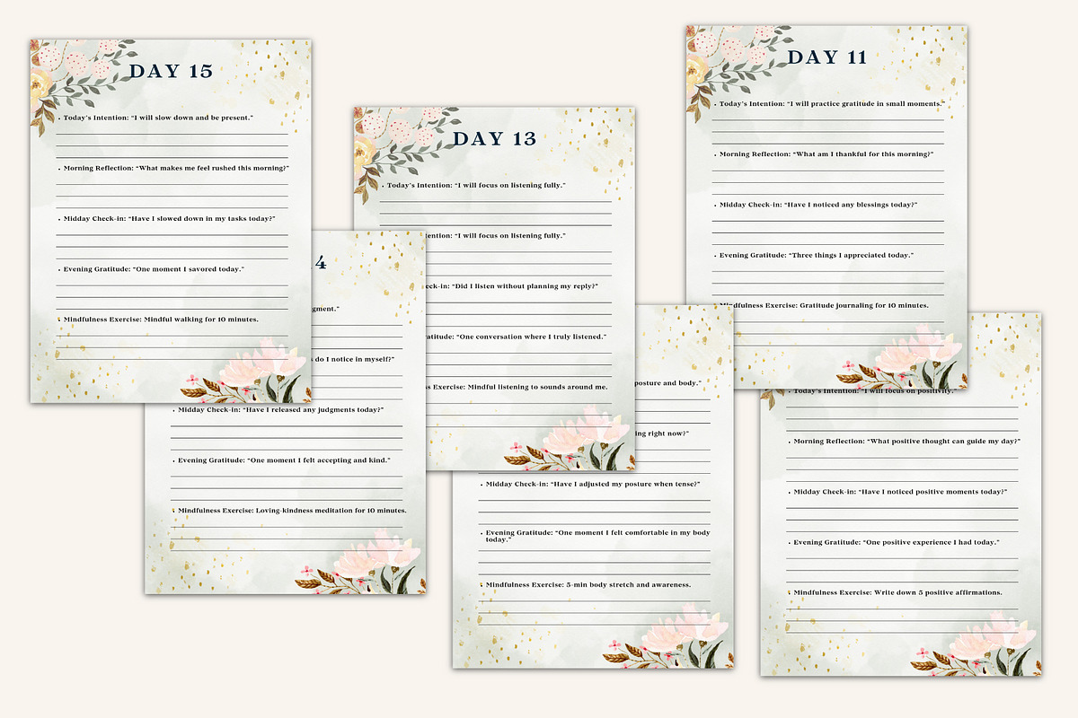 The 30-Day Mindfulness Journal preview 4
