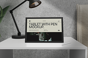 Two Tablets with Digital Pen Mockup, a Device Mockup by xavier_studio (Thumbnail 4 of 5)