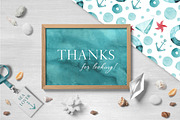 Marine Watercolor Collection, a Texture Illustration by WinWinFolly (Thumbnail 7 of 7)