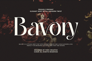 Bavory - Elegant Modern Twist Serif
