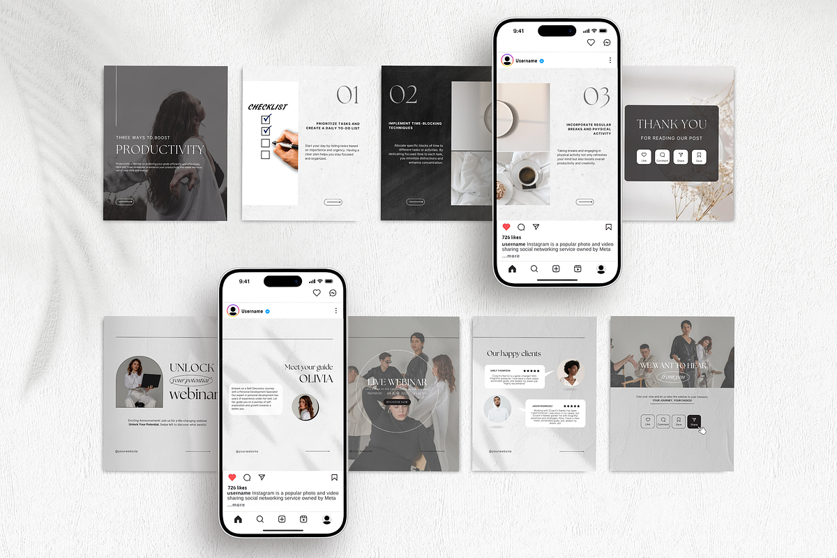 Coach Instagram Templates Bundle Kit, a Social Media Template by DigiPax (Photo 8 of 12)