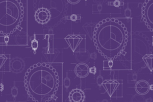 Jewelry Production Sketch Seamless, a Pattern Graphic by robuart