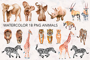 Watercolor AFRICA, an Animal Illustration by lilisavelieva (Thumbnail 2 of 6)
