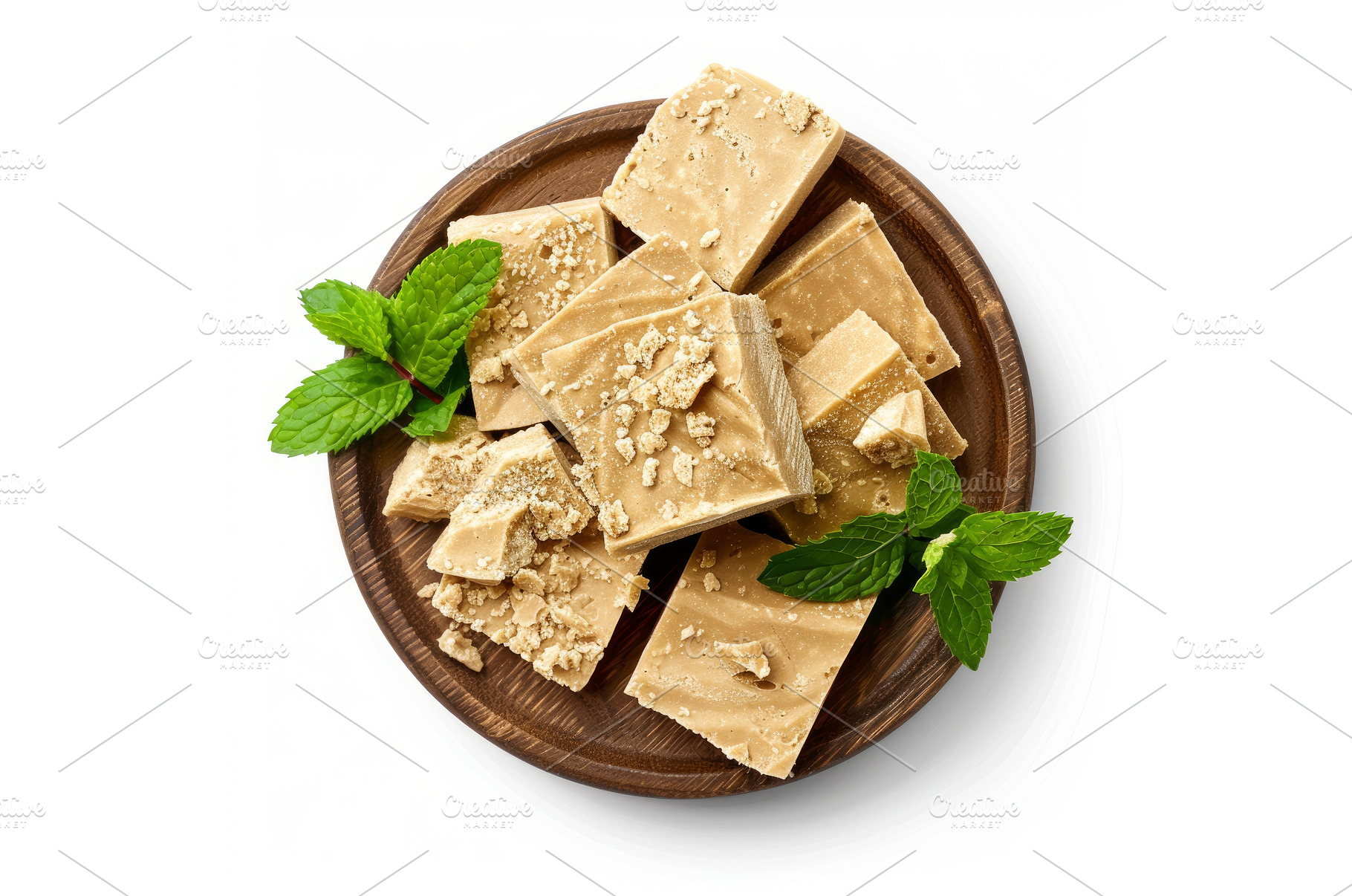Delicious creamy fudge squares with, a Food & Drink Photo by Ylivdesign