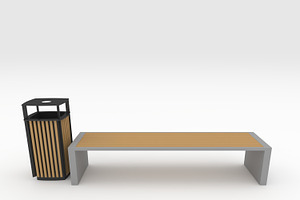 3D Model Bench Park 35